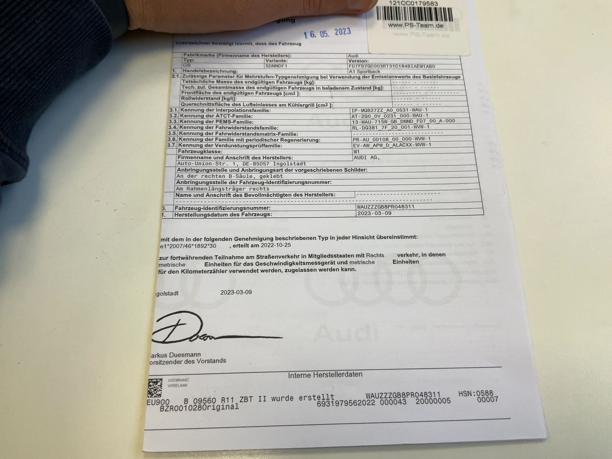 Audi A1 Sportback 40 TFSI S line