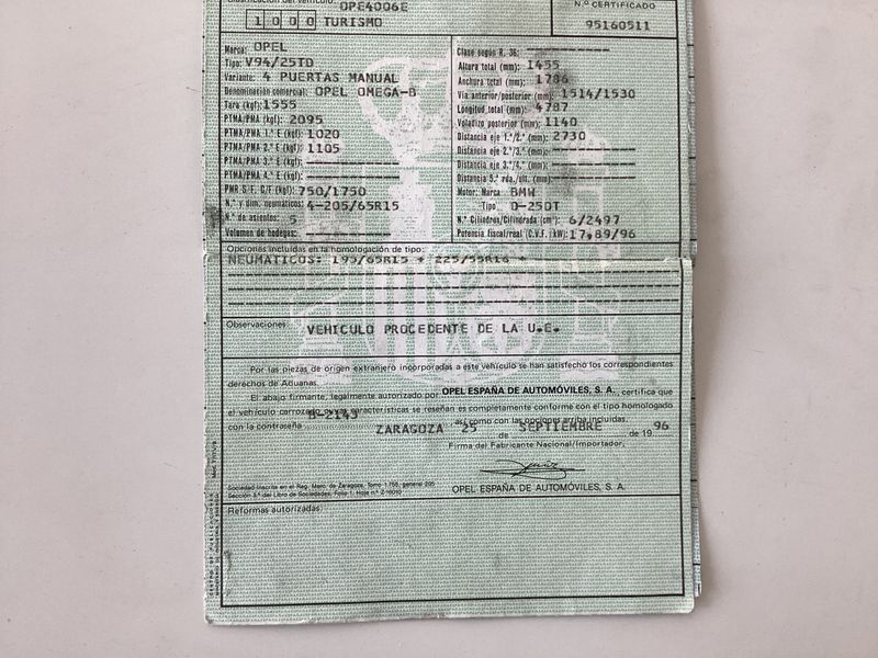 Opel Omega 2.5 Turbodiesel Basis — zdjęcie 6