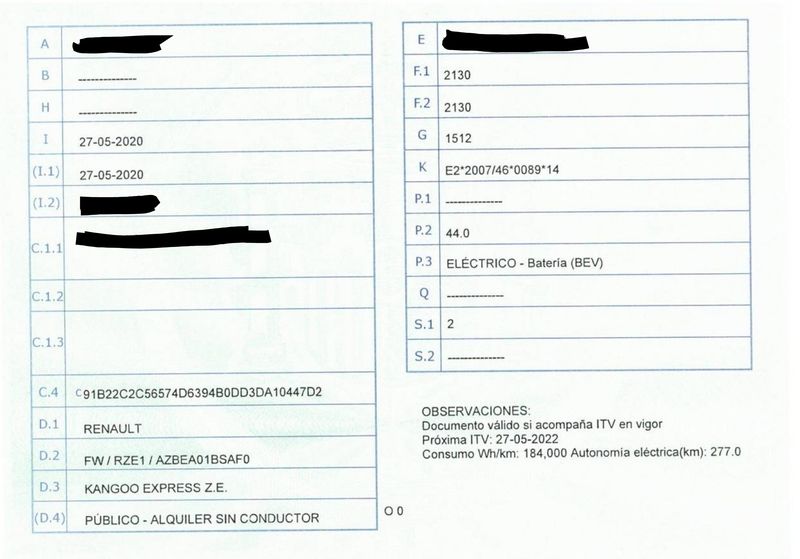 Renault Kangoo electric drive 44 kW Z.E. 33 — zdjęcie 14
