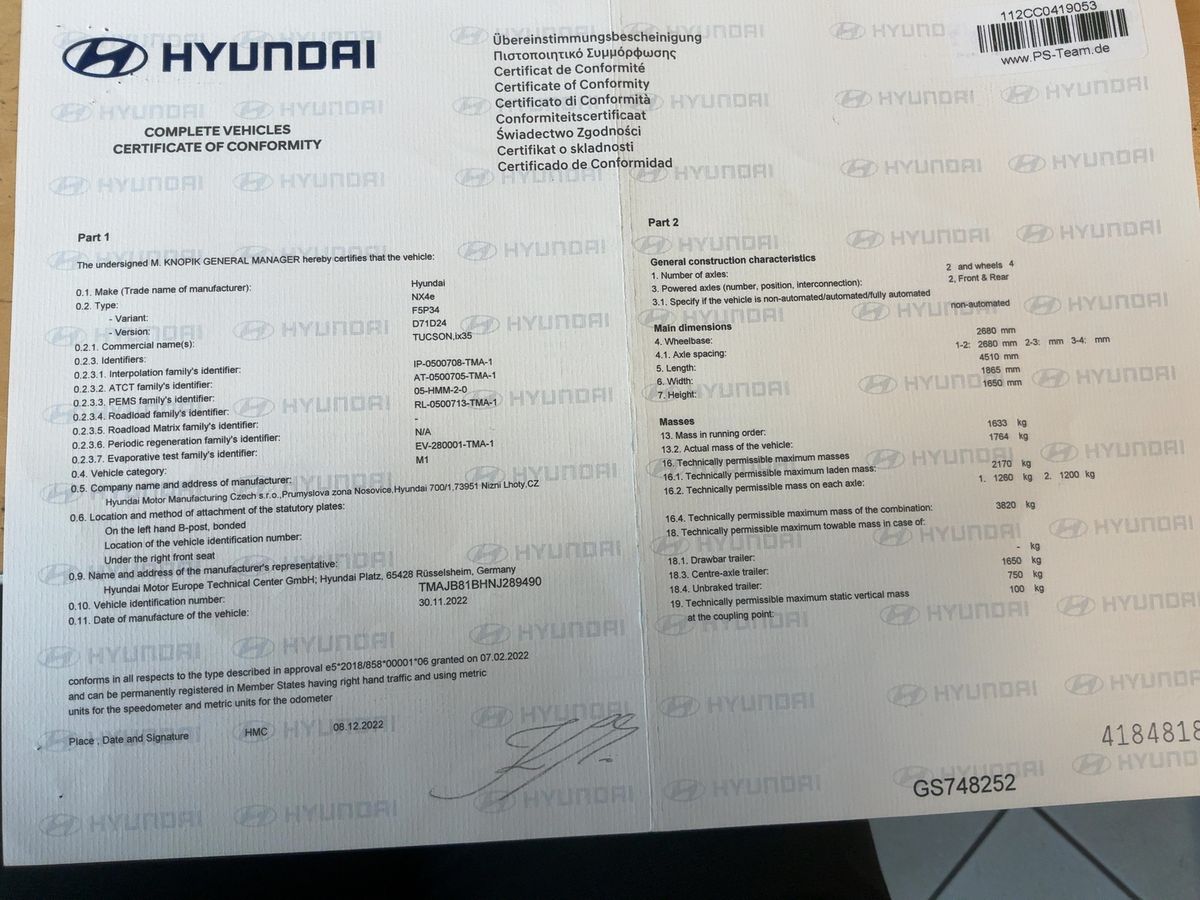 Hyundai Tucson 1.6 T-GDI Mild-Hybrid N Line 4WD