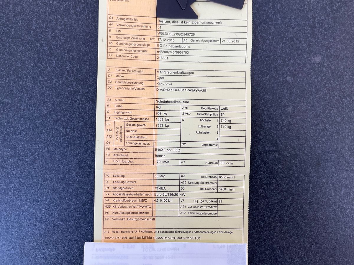 Opel Karl d'occasion