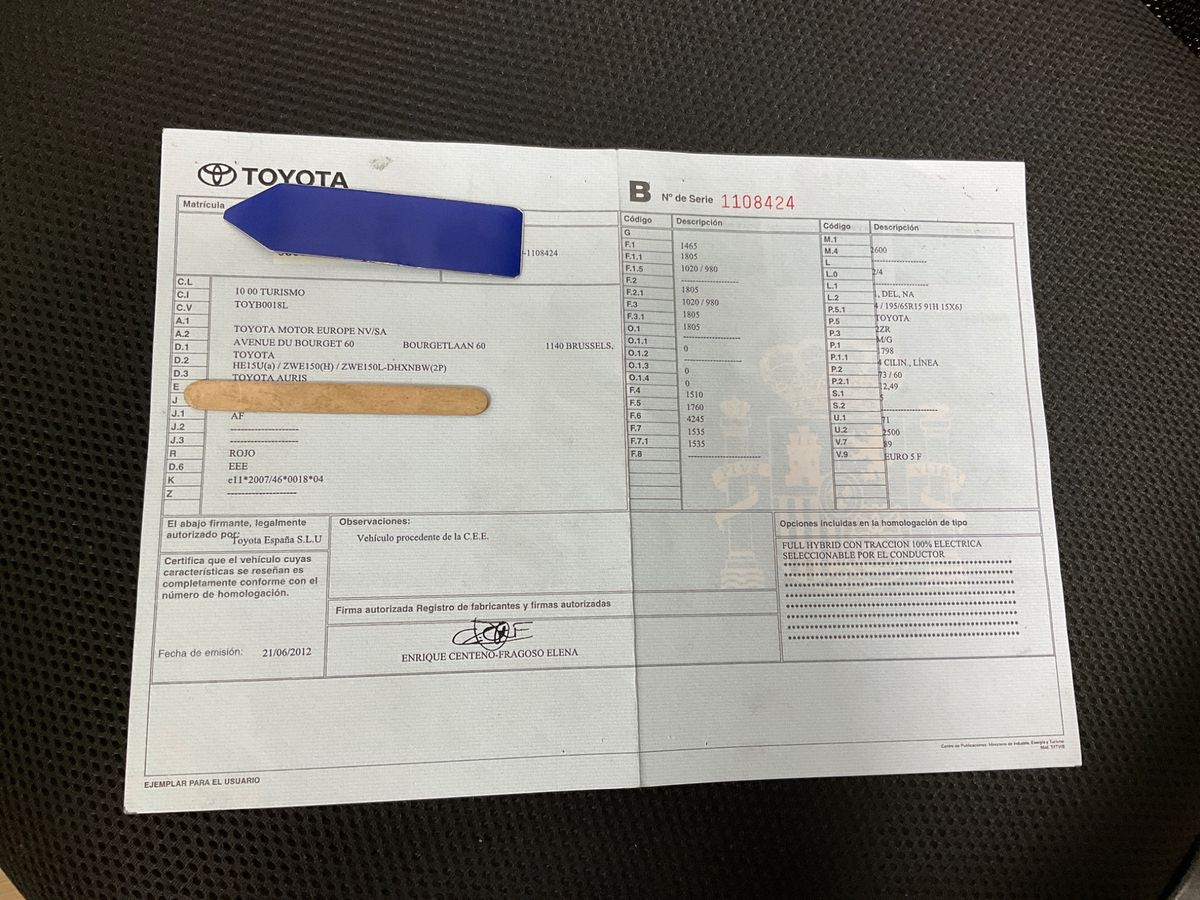 Toyota Auris 1.8 Hybrid Active