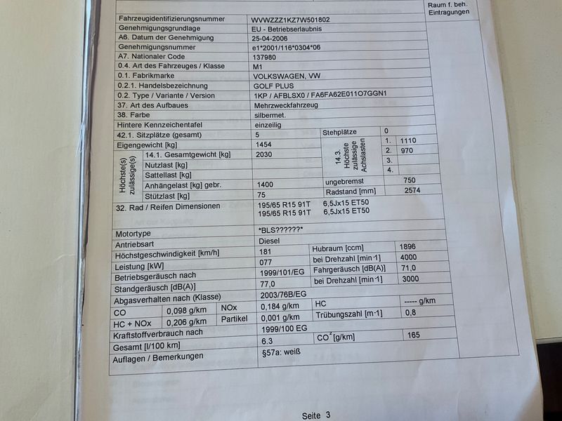 Volkswagen Golf V Plus 1.9 TDI Comfortline — zdjęcie 6