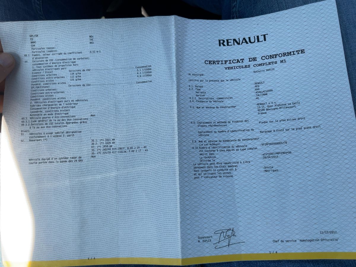 Renault Talisman d'occasion