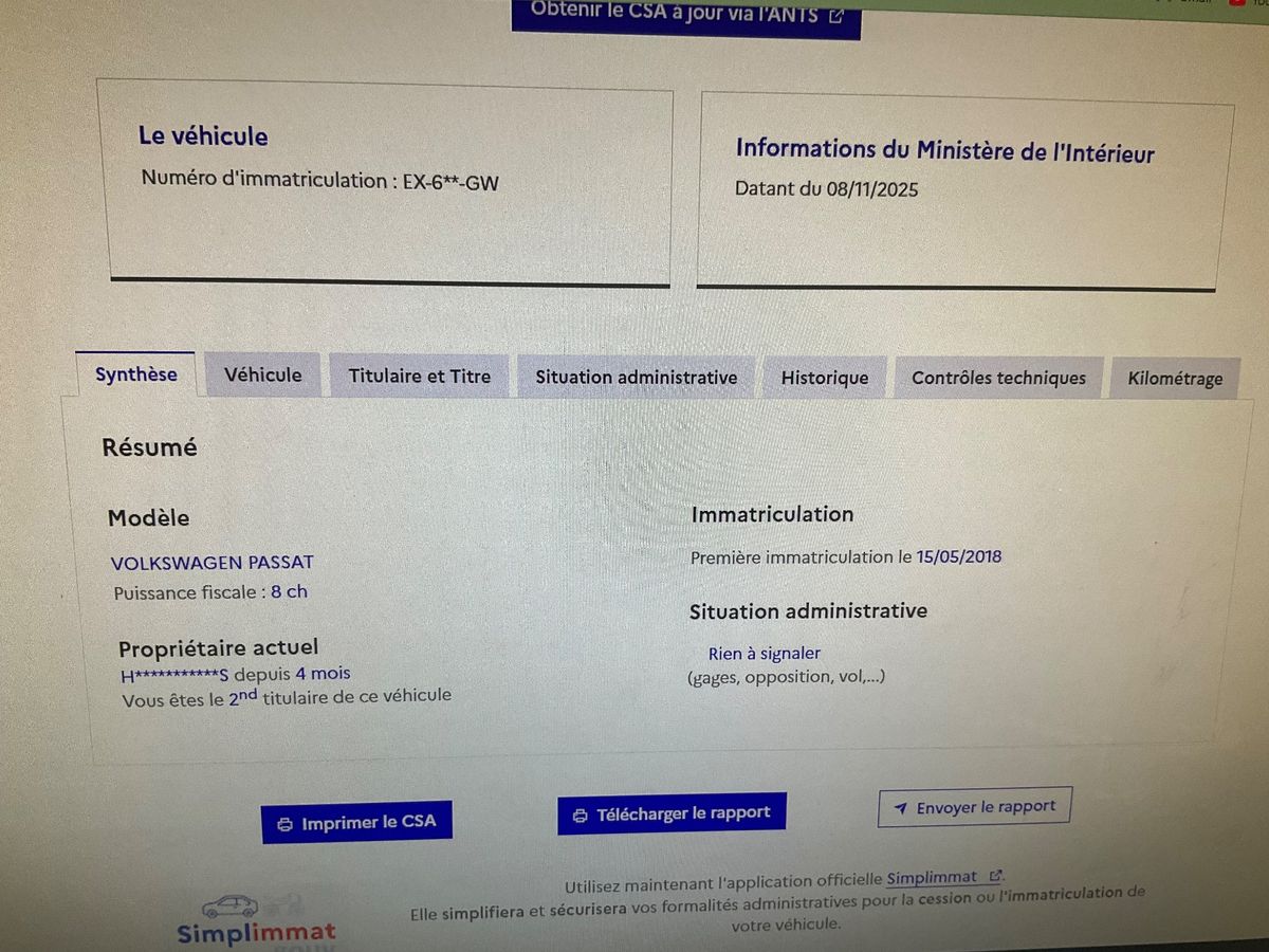 Volkswagen Passat d'occasion