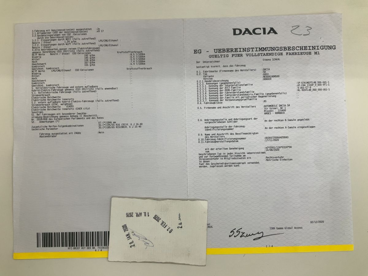 Dacia Dokker d'occasion
