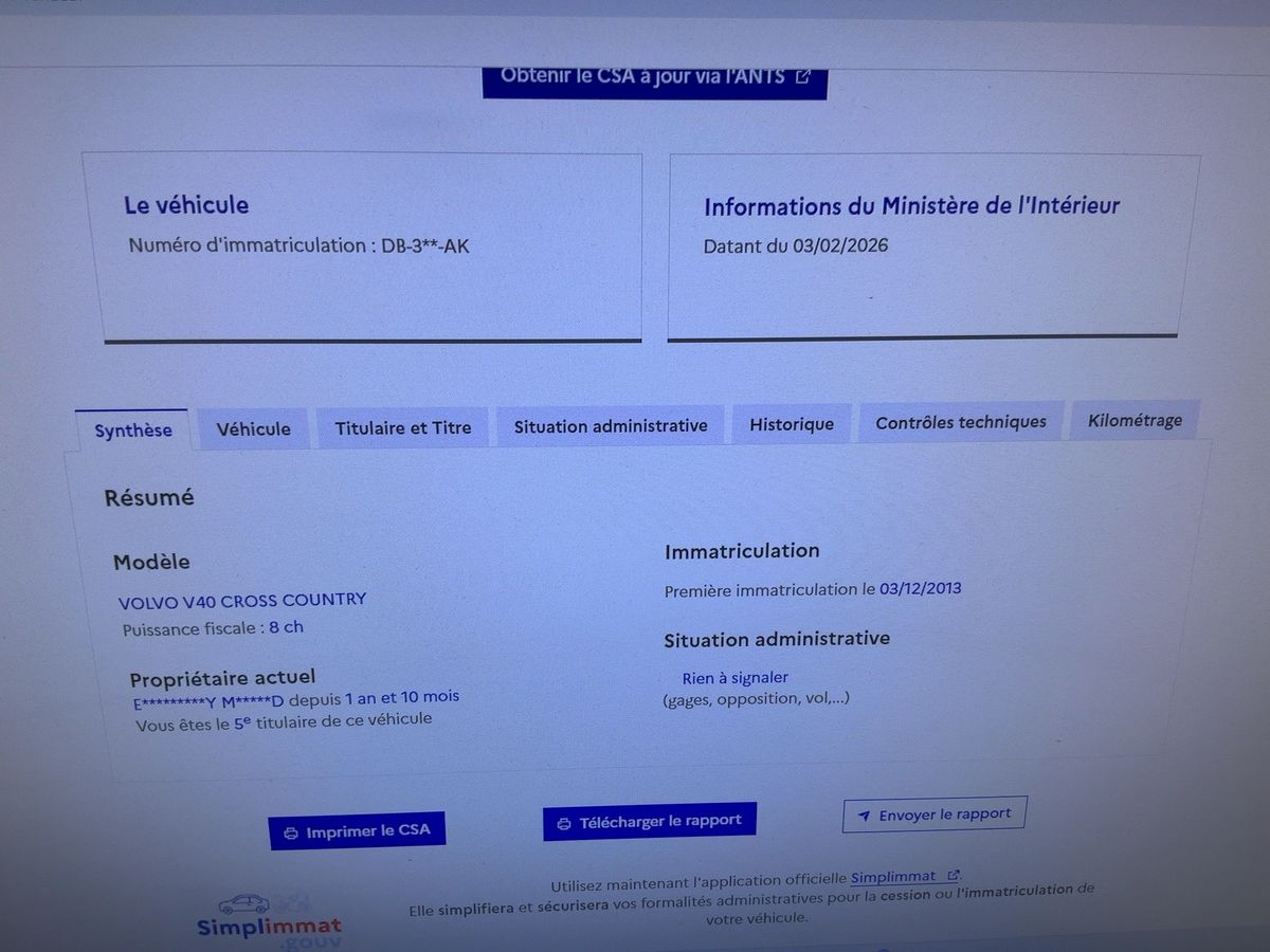 Volvo V40 d'occasion