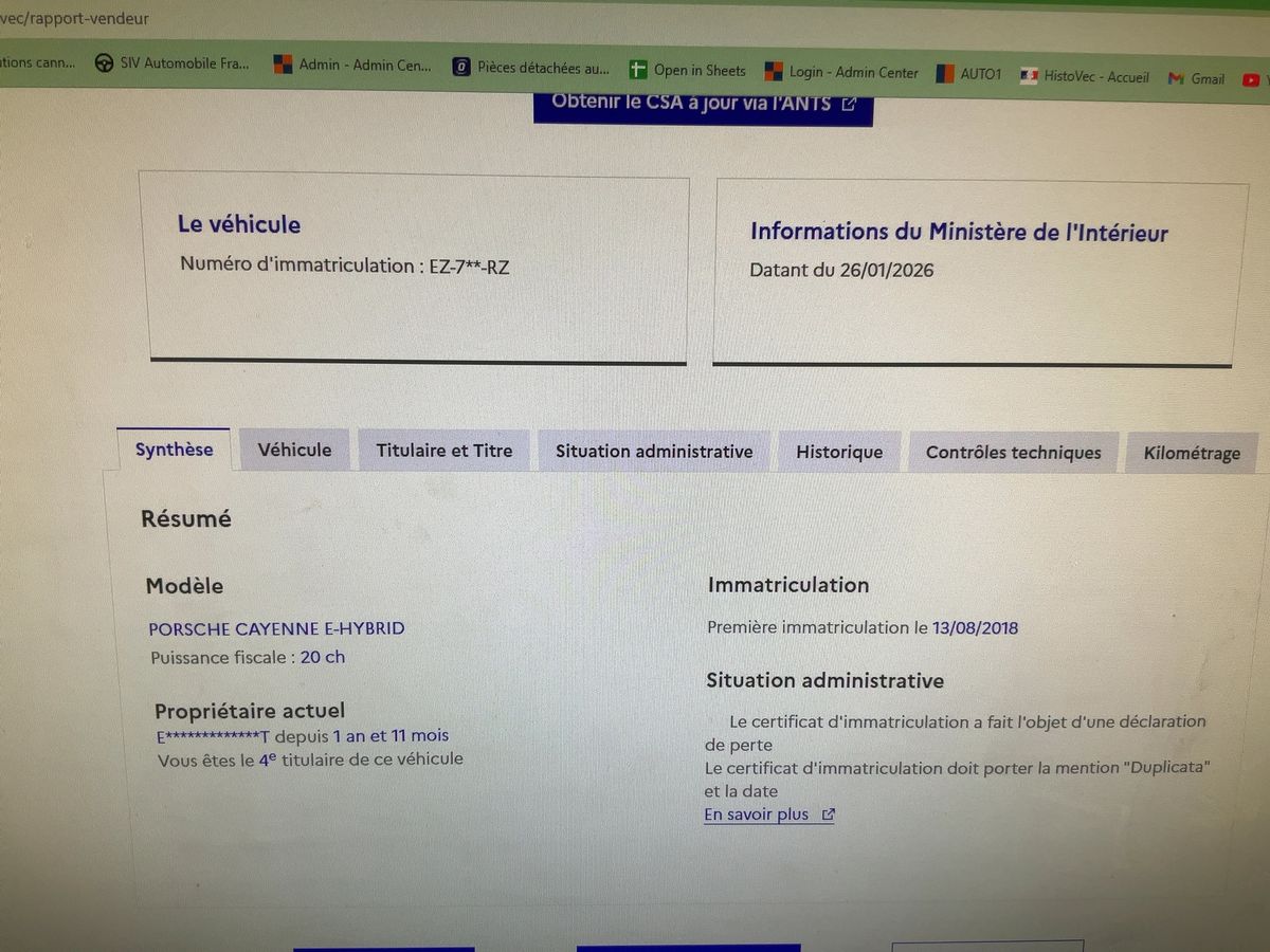 Porsche Cayenne d'occasion