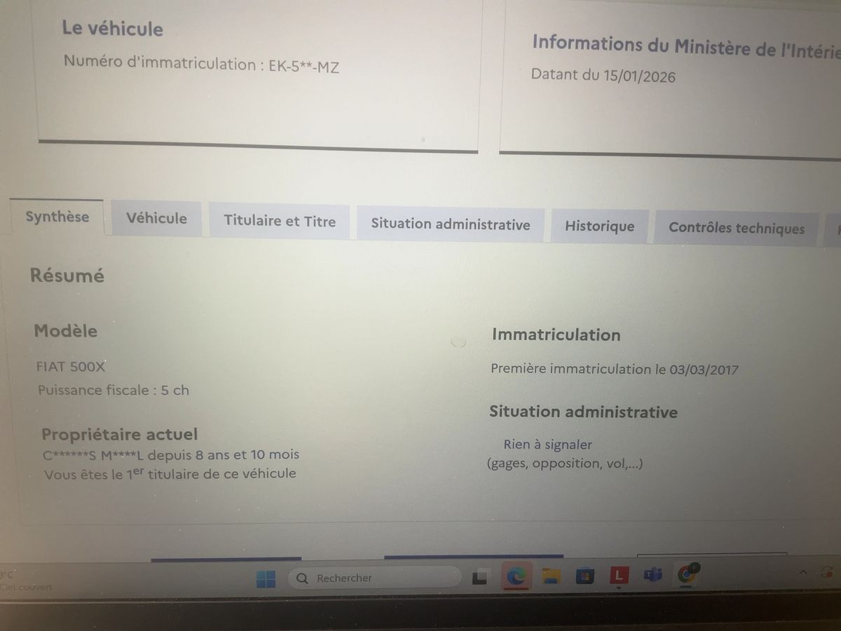 Fiat 500X d'occasion