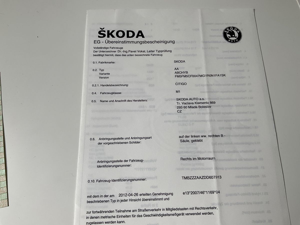 Skoda Citigo 1.0 MPI Active