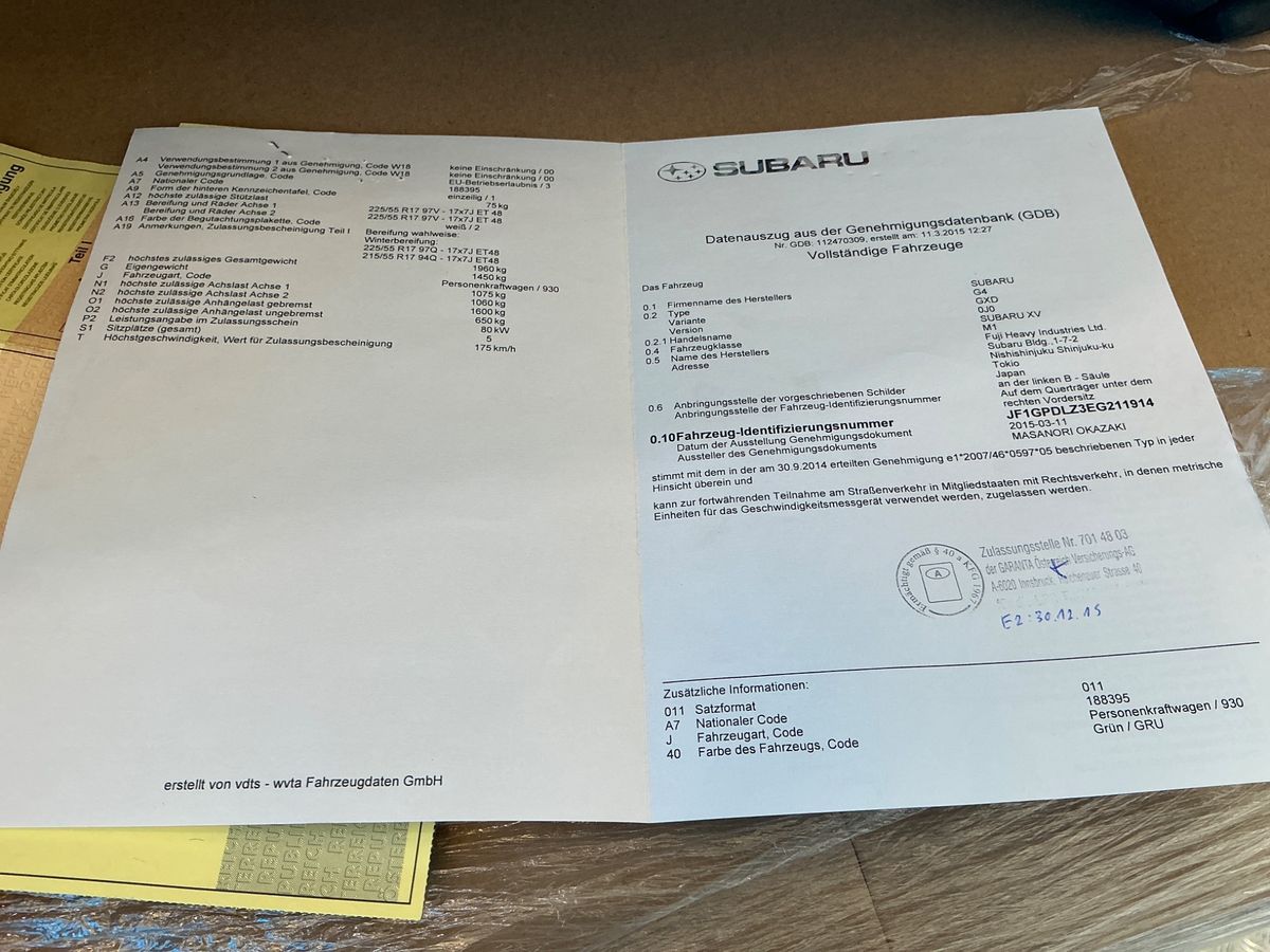 Subaru XV d'occasion