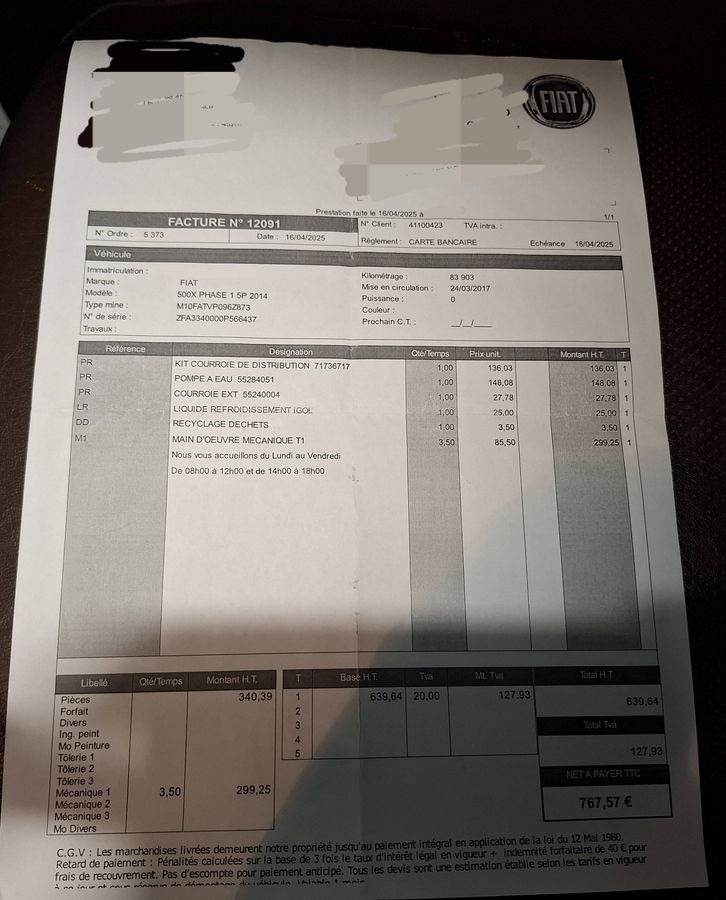 Fiat 500X d'occasion