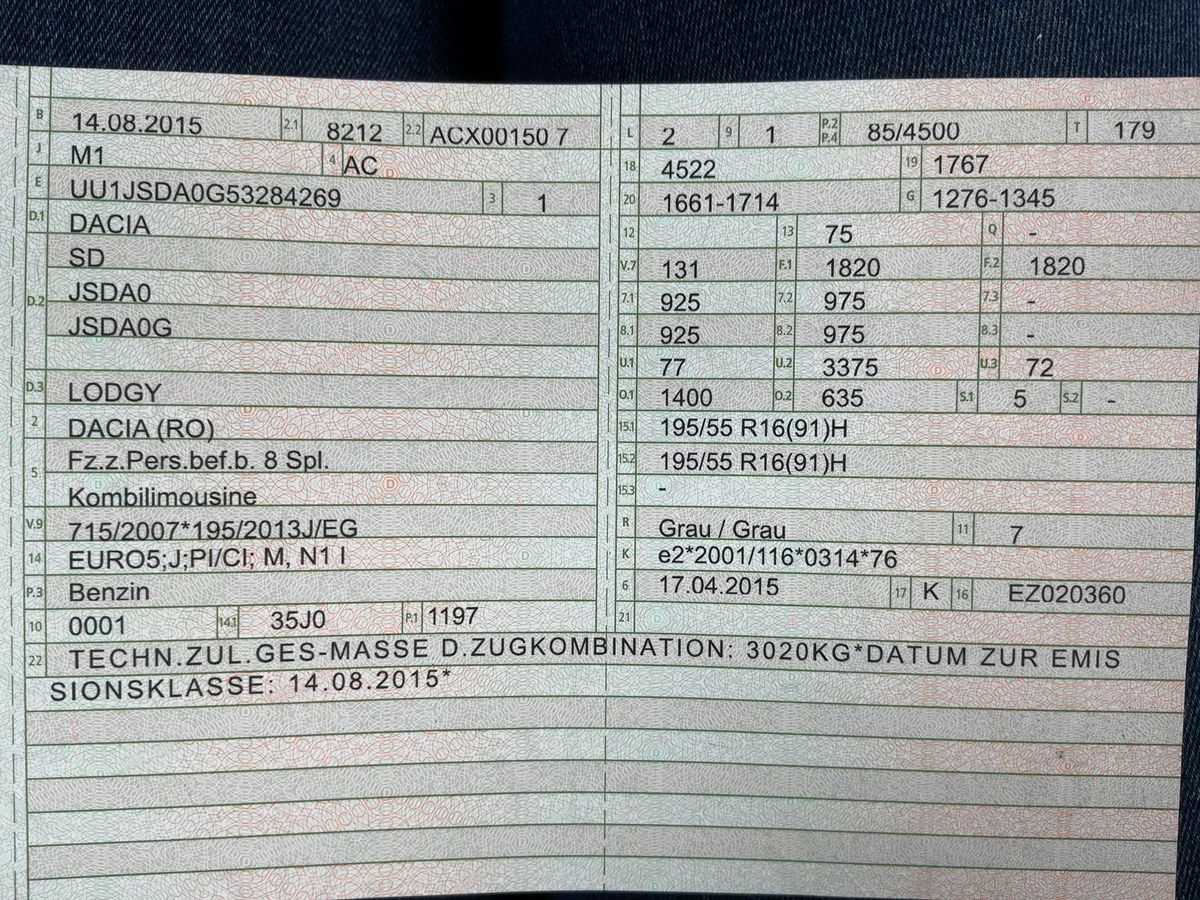 Dacia Lodgy d'occasion