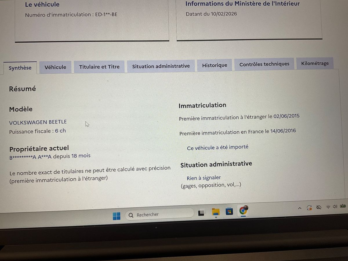 Volkswagen Beetle d'occasion