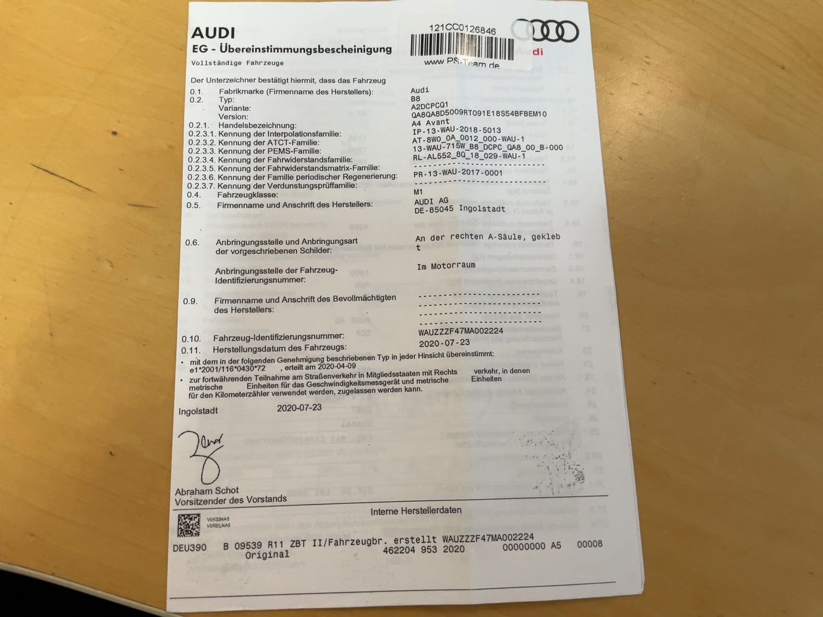 Audi A4 50 TDI quattro S line