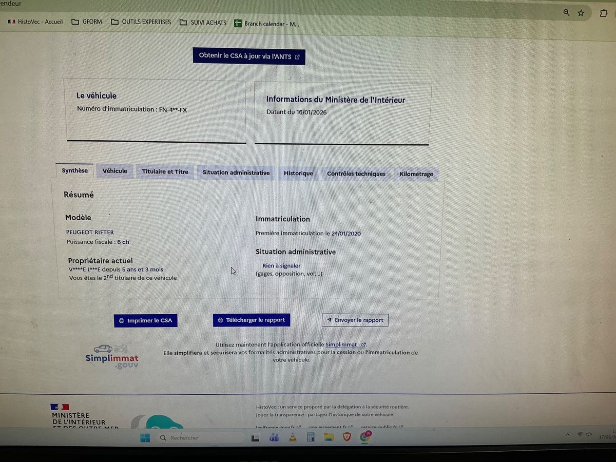 Peugeot Rifter d'occasion