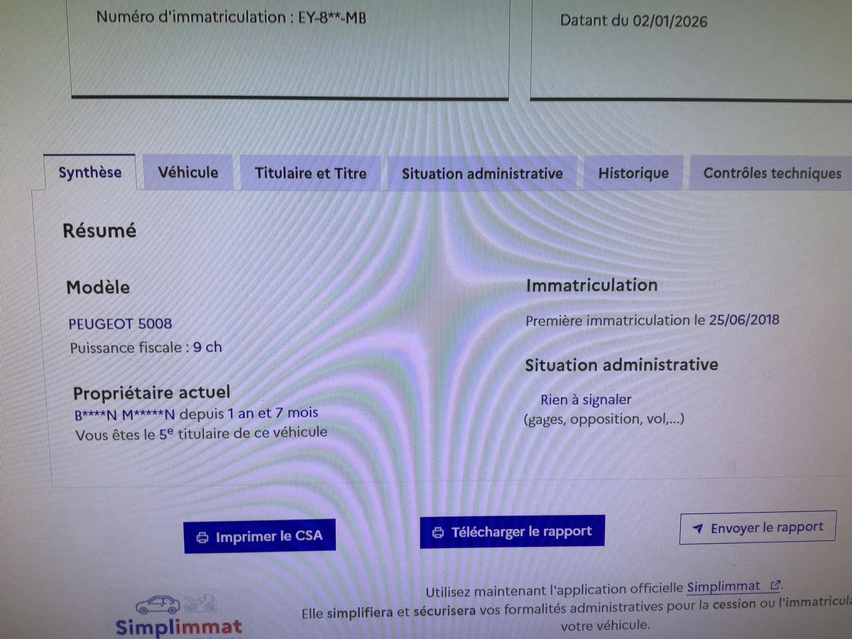 Peugeot 5008 d'occasion