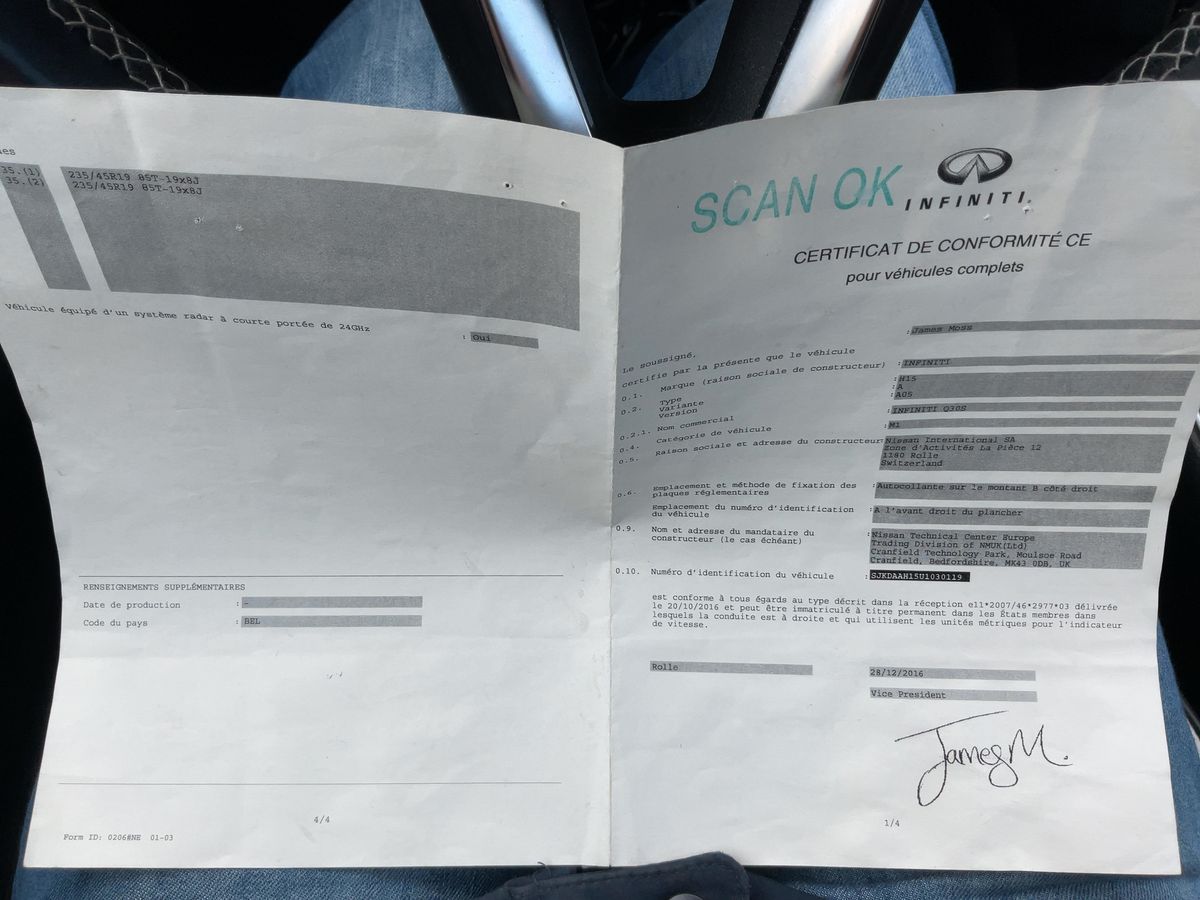 Infiniti Q30 d'occasion