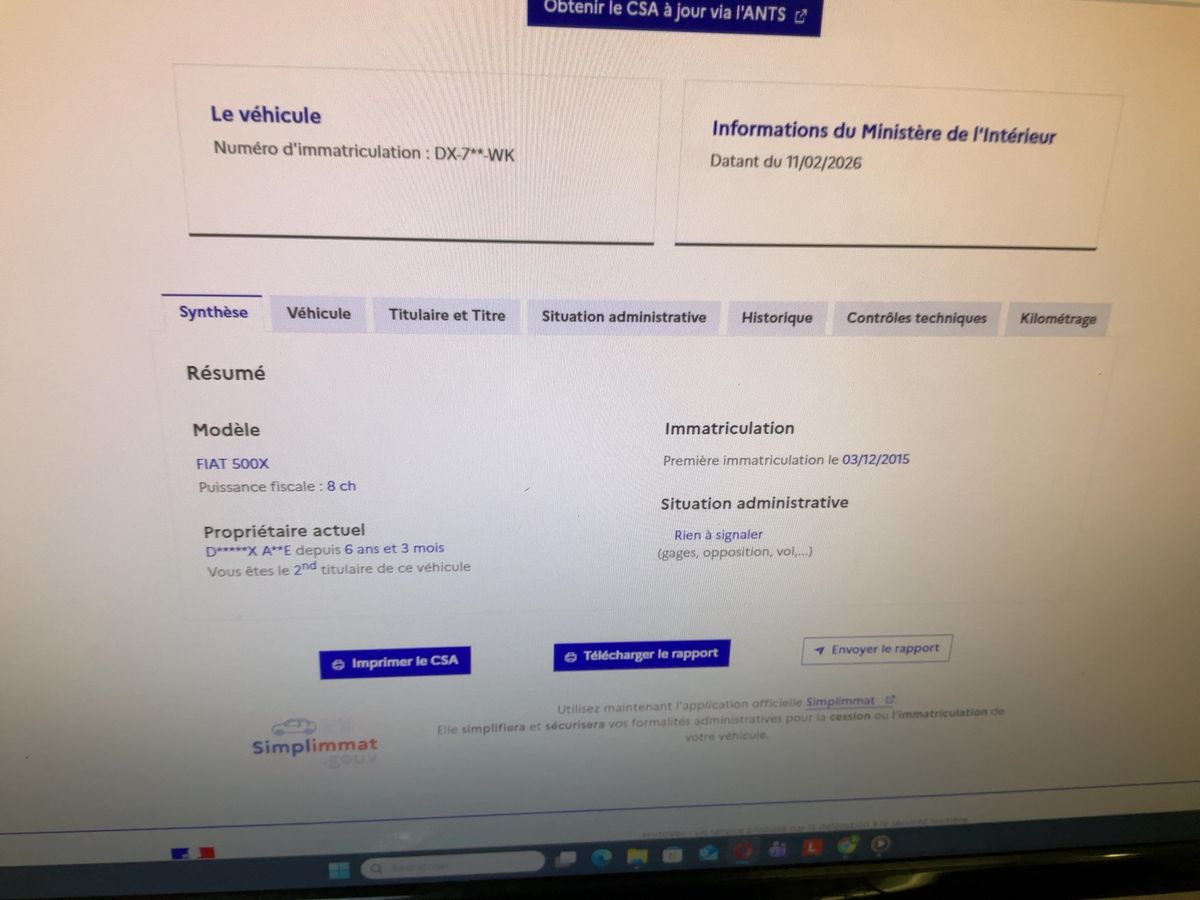 Fiat 500X d'occasion