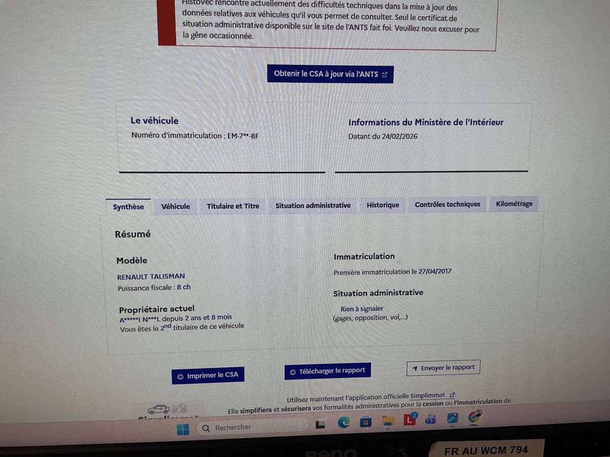 Renault Talisman d'occasion