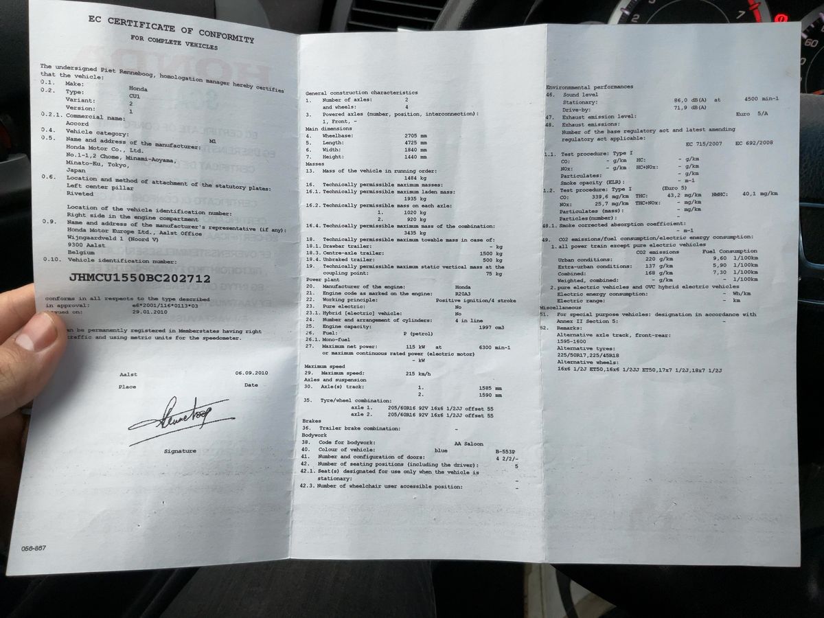 Honda Accord 2.0 Comfort