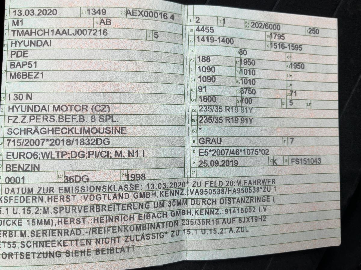 Hyundai i30 2.0 TGDI N Performance