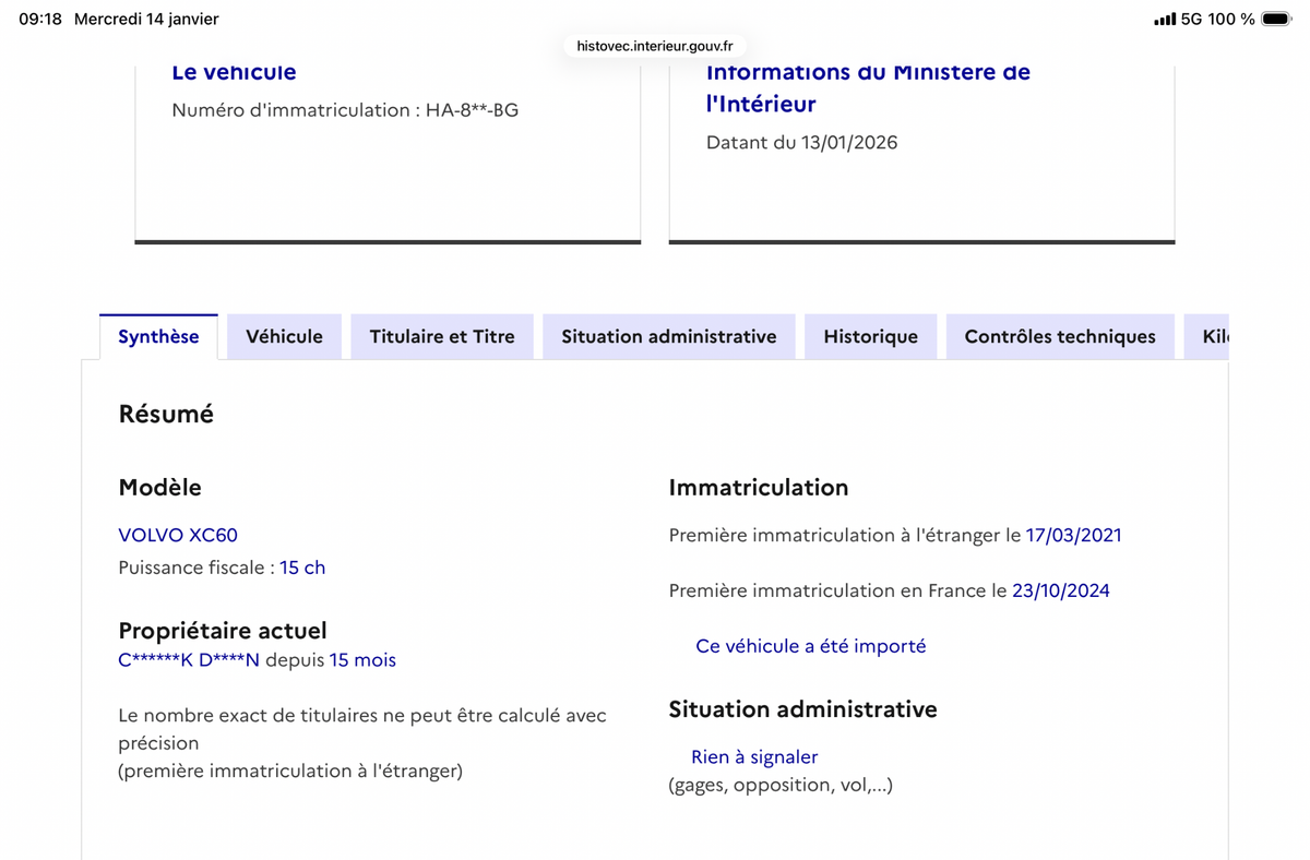 Volvo XC60 d'occasion