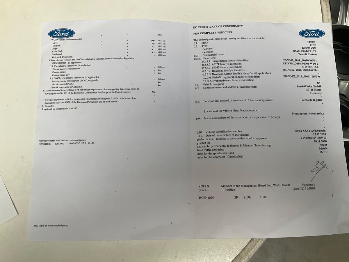 Ford Tourneo Custom 2.0 TDCi 320 L1 Tourneo Sport