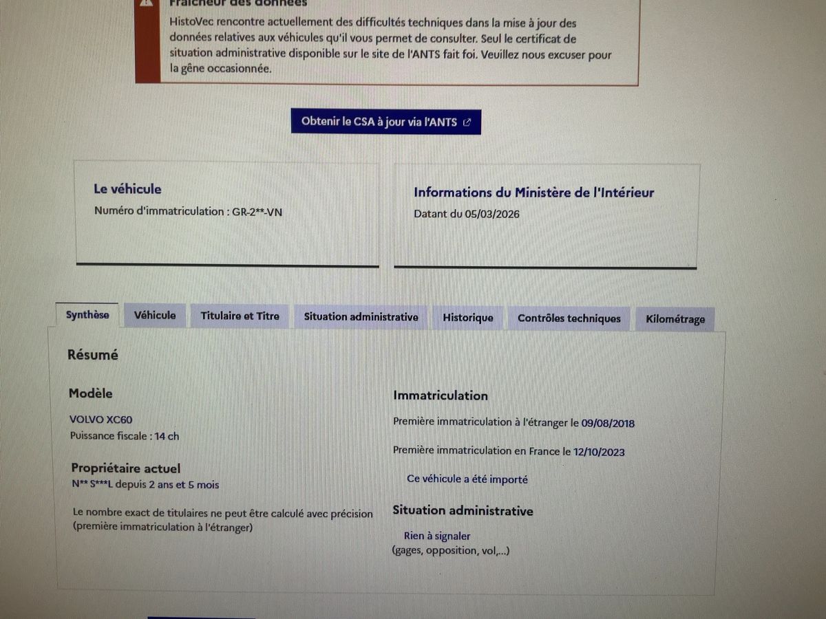 Volvo XC60 d'occasion