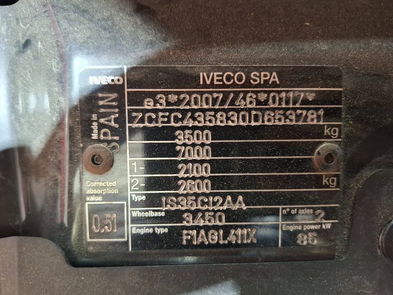 Iveco Daily 2.3 Diesel Einzelkabine 35 C Radstand 3000 — zdjęcie 15
