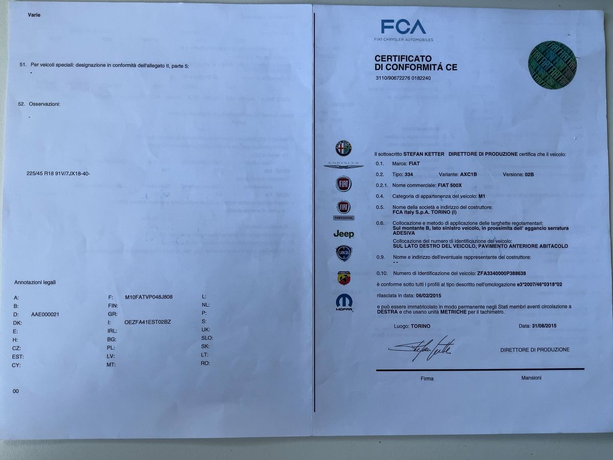 Fiat 500X d'occasion