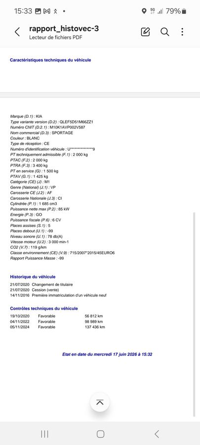 Kia Sportage d'occasion