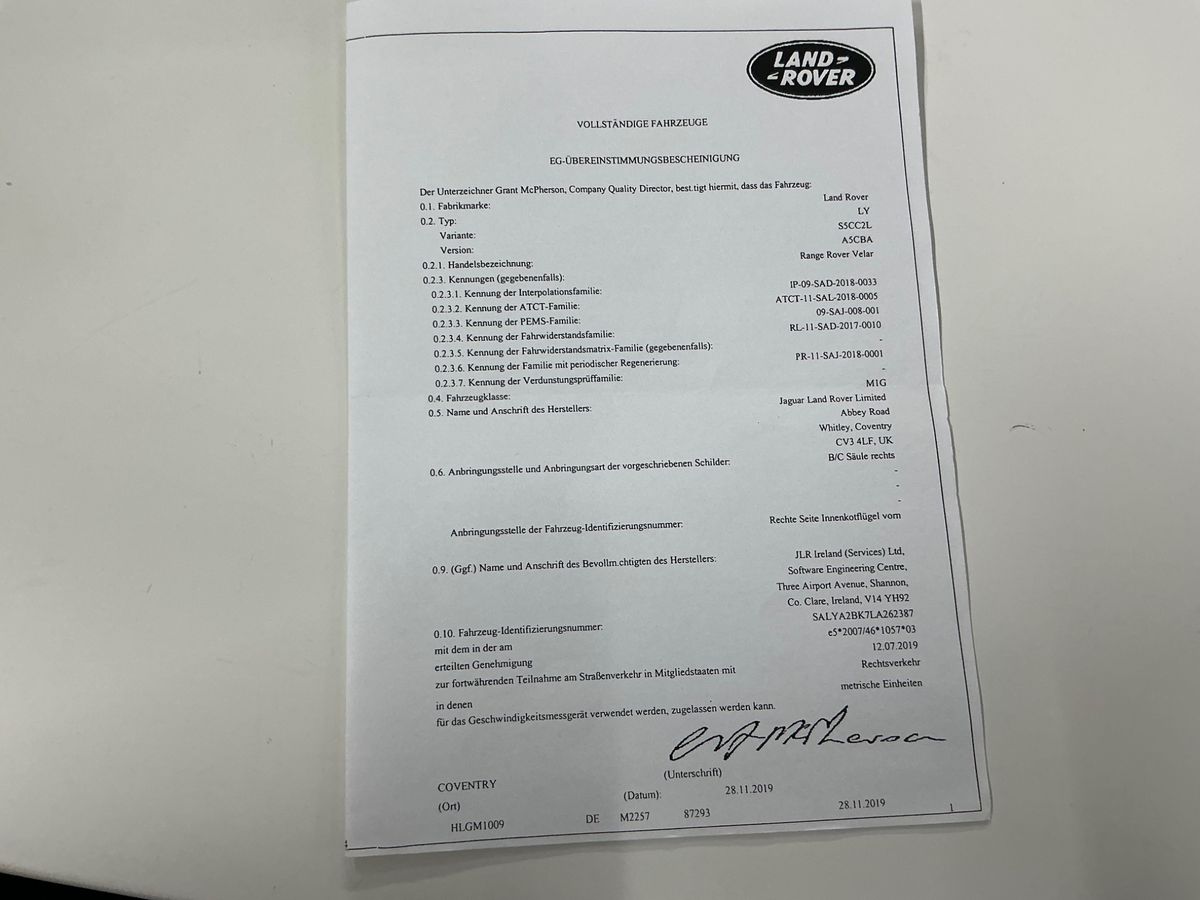 Land Rover Range Rover Velar 3.0 V6 Diesel R-Dynamic HSE