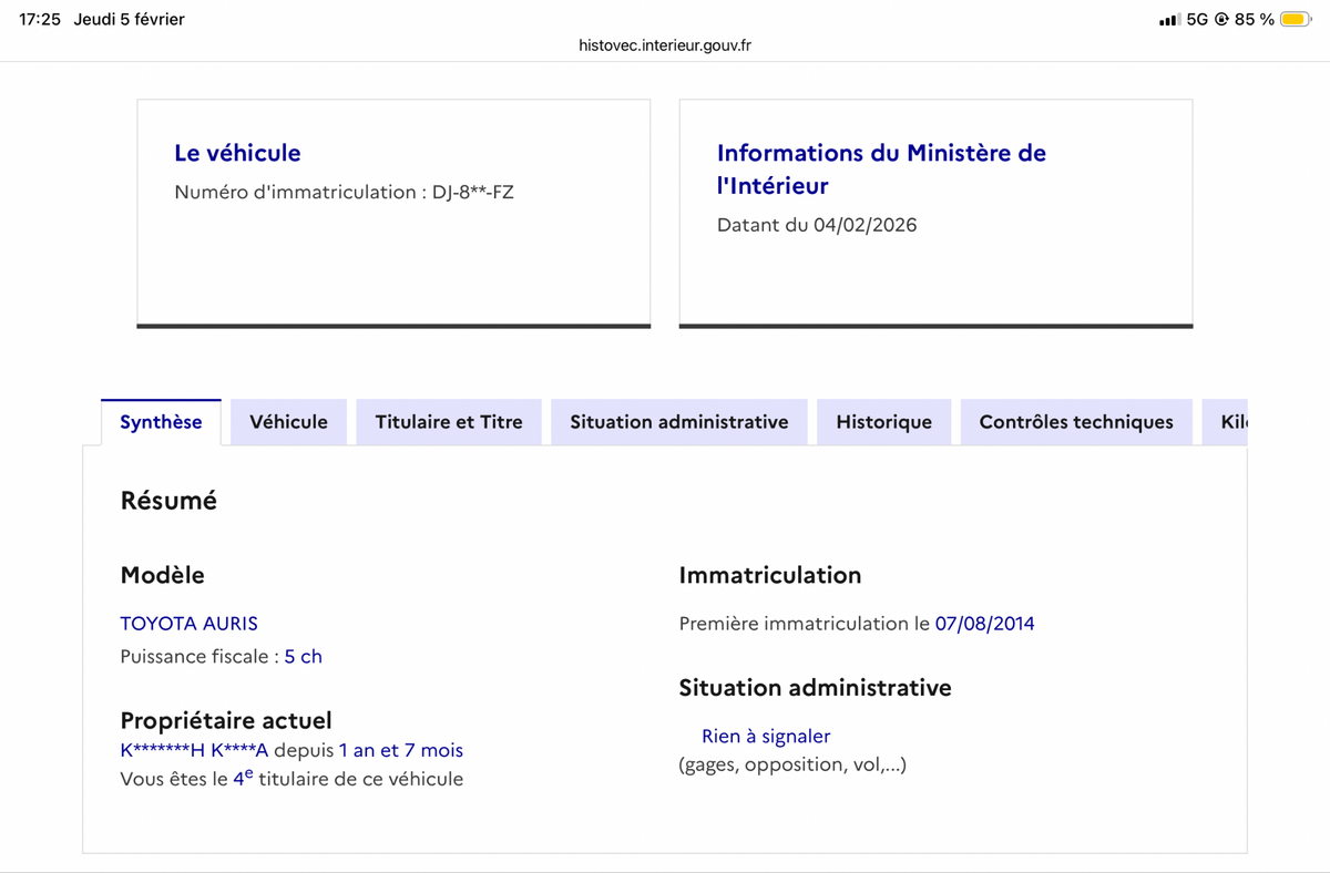 Toyota Auris d'occasion