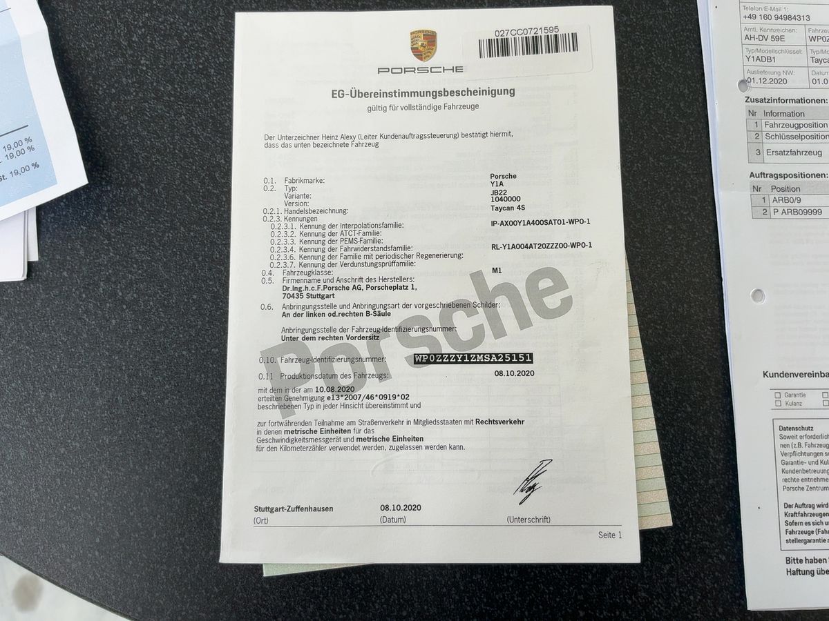Porsche Taycan d'occasion