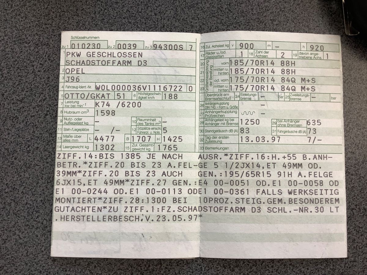 Opel Vectra 1.6 Basis