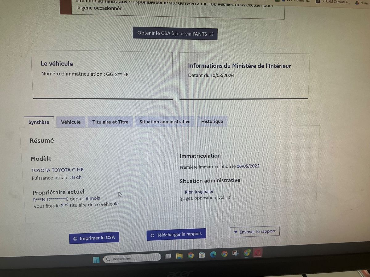 Toyota C-HR d'occasion