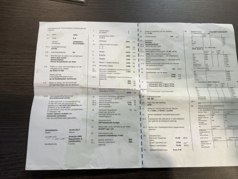 Opel Astra 1.0 Turbo Business Start/Stop — zdjęcie 16