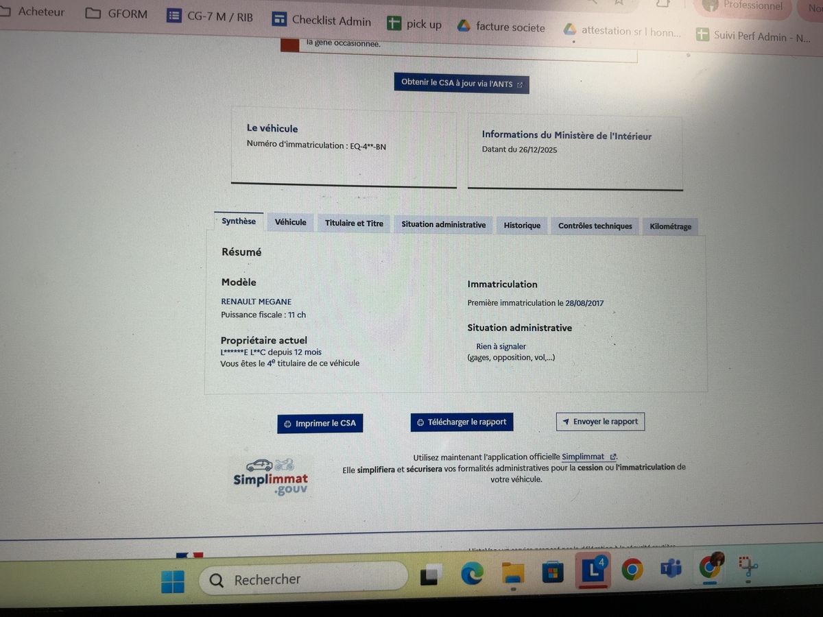 Renault Megane d'occasion