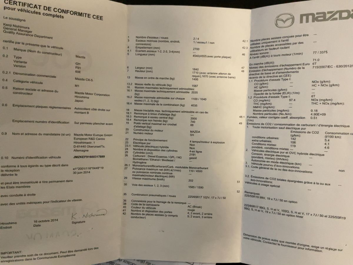 Mazda CX-5 2.2 Turbodiesel Exclusive-Line 2WD