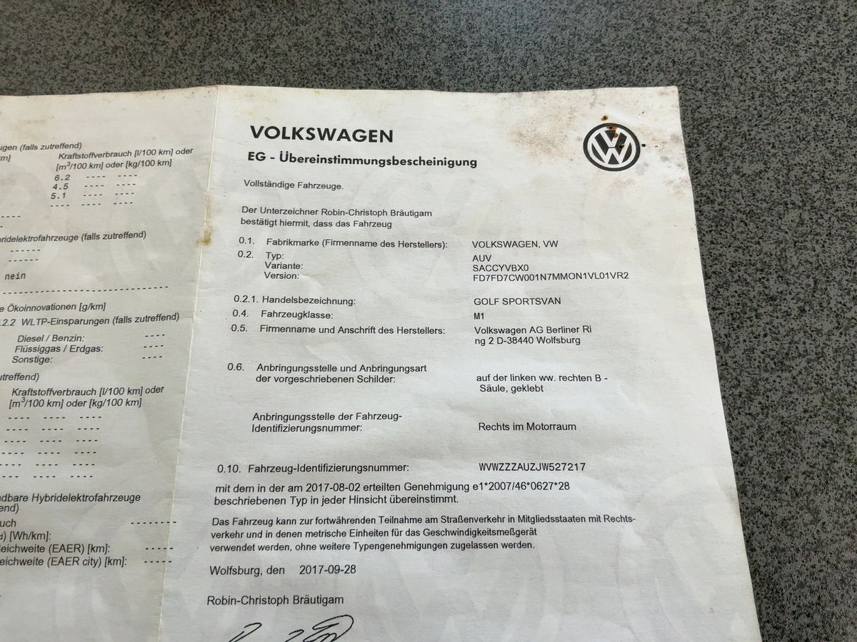 Volkswagen Golf VII Sportsvan 1.2 TSI Trendline BlueMotion Tech