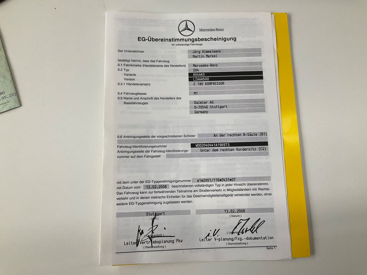 Mercedes-Benz C-Klasse C 180 Kompressor Classic