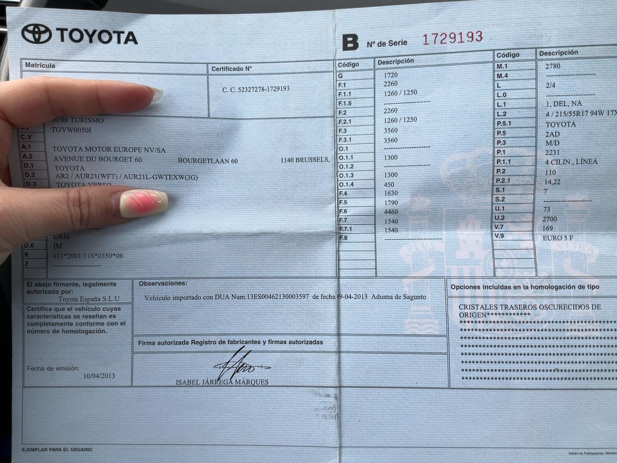 Toyota Verso d'occasion