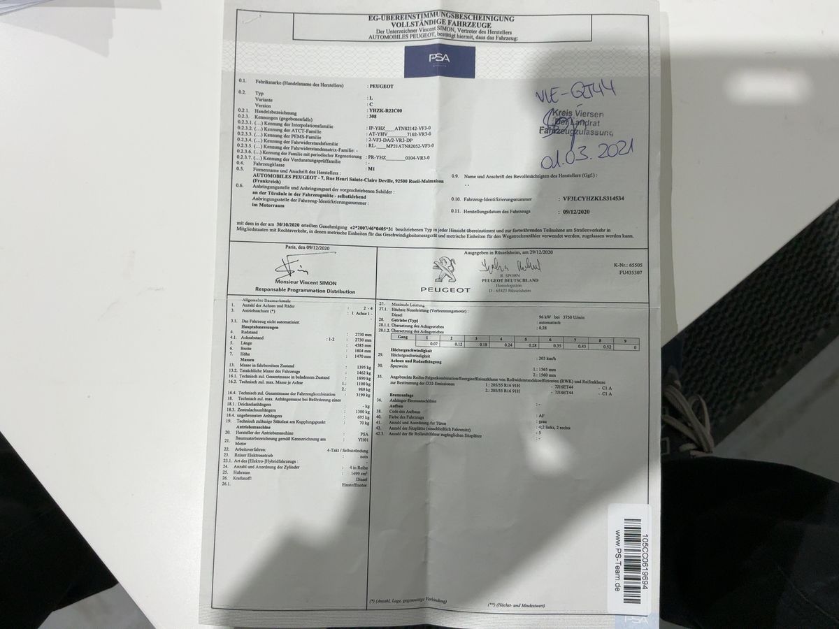 Peugeot 308 d'occasion