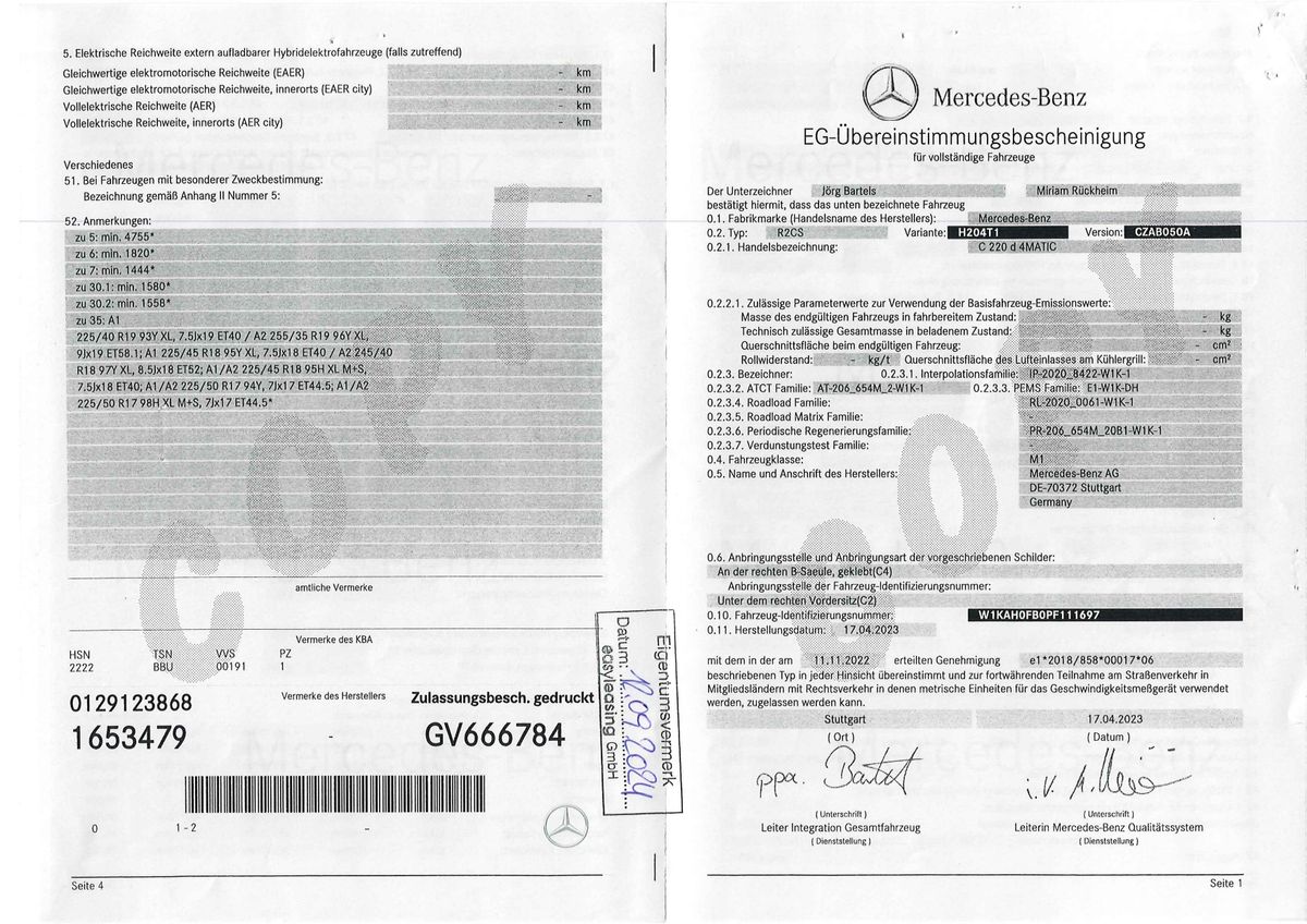 Mercedes-Benz C-Klasse C 220 d T 4Matic Avantgarde