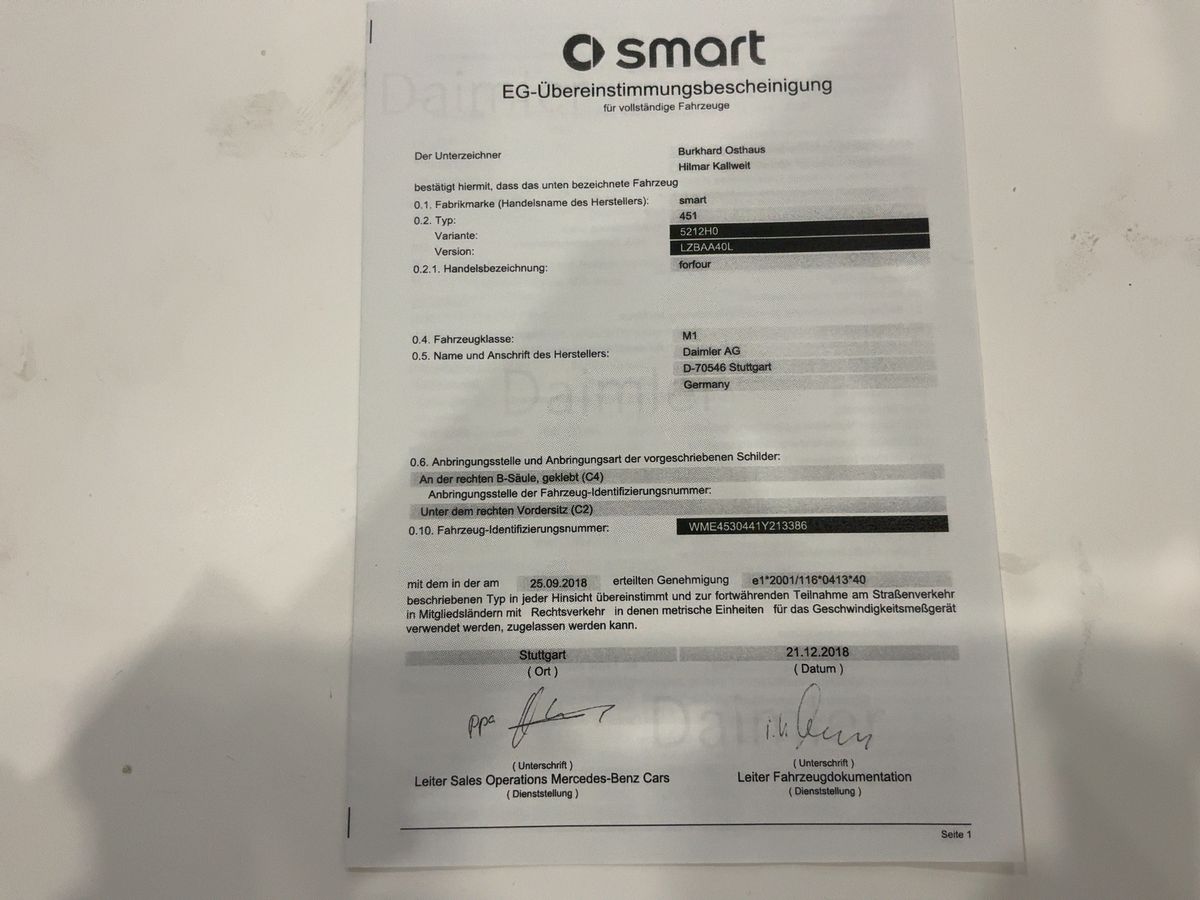 Smart forfour d'occasion