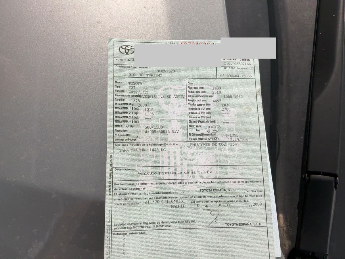 Toyota Avensis d'occasion