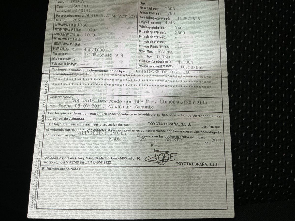 Toyota Auris 1.4 Turbodiesel Active