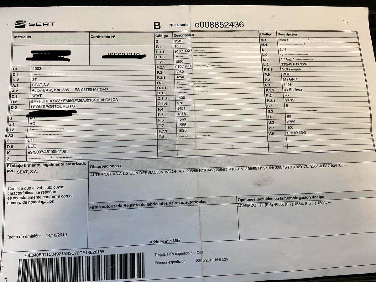 Seat Leon 1.5 TGI FR