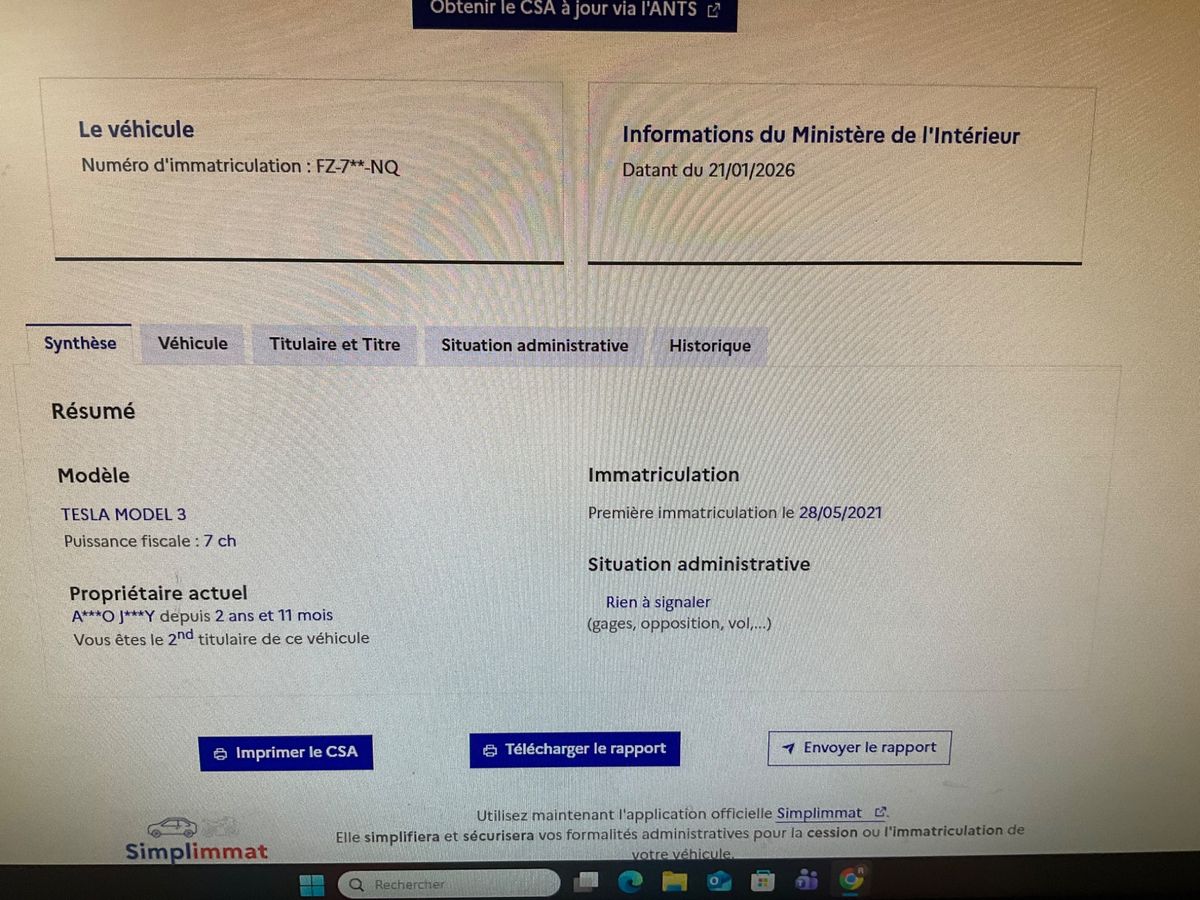 Tesla Model d'occasion